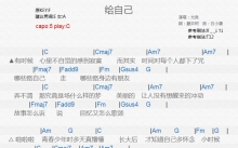 光良《给自己》吉他谱_C调吉他弹唱谱_和弦谱