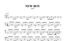 朴树《NEW BOY》鼓谱_架子鼓谱