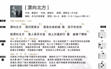 《漂向北方》_尤克里里谱