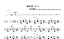 Eagles（老鹰乐队）《Take It Easy》鼓谱_架子鼓谱