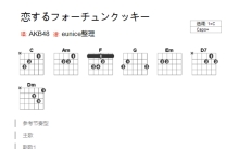 AKB48《恋爱幸运曲奇》吉他谱_C调吉他弹唱谱_和弦谱