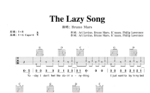 BrunoMars《The Lazy Song》吉他谱_G调吉他弹唱谱