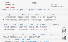 钟汶《赔偿》吉他谱_C调吉他弹唱谱_和弦谱