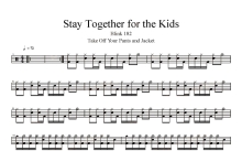Blink 182《Stay Together for the Kids》鼓谱_架子鼓谱