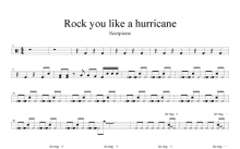 Scorpions《Rock You Like A Hurricane》鼓谱_架子鼓谱
