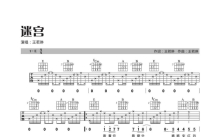 王若琳《迷宫》吉他谱_E调吉他弹唱谱