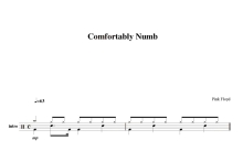 Pink Floyd - Comfortably numb《Comfortably Numb》鼓谱_架子鼓谱