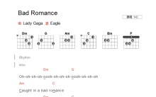 LadyGaga《Bad Romance》吉他谱_C调吉他弹唱谱_和弦谱