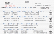 朱俐静《风起》吉他谱_G调吉他弹唱谱_和弦谱