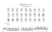 经典名曲《西班牙斗牛士》吉他谱_吉他独奏谱_带五线谱版本