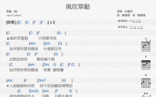 林慧萍《风吹草动》吉他谱_C调吉他弹唱谱_和弦谱