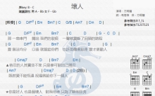 方佟痘《坏人》吉他谱_吉他弹唱谱_和弦谱