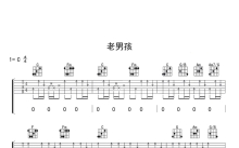 筷子兄弟《老男孩》吉他谱_C调吉他弹唱谱