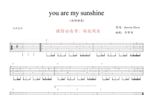 《You are my sunshine》吉他谱_吉他独奏谱