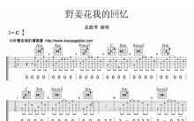 孟庭苇《野姜花我的回忆》吉他谱_C调吉他弹唱谱