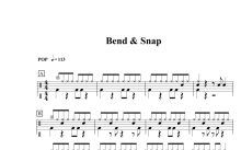 三级考级曲目《Bend & Snap》鼓谱_架子鼓谱