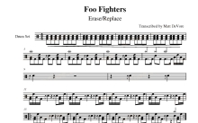 FooFighters《Erase Replace》鼓谱_架子鼓谱