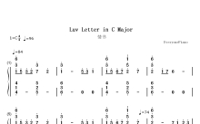 Dj Okawari《Luv Letter》钢琴谱_数字双手