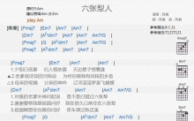 陈升《六张梨人》吉他谱_C调吉他弹唱谱_和弦谱