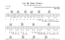 Alec Benjamin/Alessia Cara《Let Me Down Slowly》吉他谱_C调吉他弹唱谱