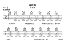 万岁爷《卷睫盼》吉他谱_G调吉他弹唱谱