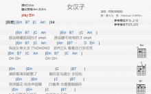 阿雅《女汉子》吉他谱_G调吉他弹唱谱_和弦谱