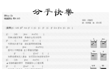 梁静茹《分手快乐》吉他谱_A调吉他弹唱谱_和弦谱