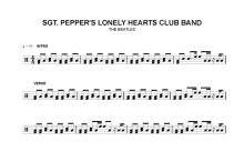 beatles《sgt peppers lonely hearts club band》鼓谱_架子鼓谱