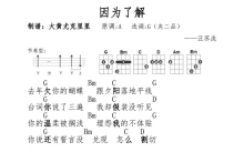 汪苏泷《因为了解》_尤克里里谱