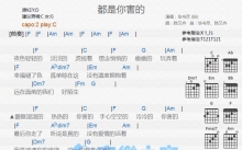 毕书尽《都是你害的》吉他谱_C调吉他弹唱谱_和弦谱