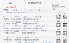 戴佩妮《什么都舍得》吉他谱_G调吉他弹唱谱_和弦谱