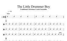 传统圣诞颂合奏《The Little Drummer Boy》鼓谱_架子鼓谱