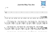 Bruno Mars《Just the Way You Are》鼓谱_架子鼓谱