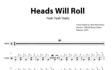 Yeah Yeah Yeahs《Heads Will Roll》鼓谱_架子鼓谱