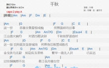 孙楠《千秋》吉他谱_A调吉他弹唱谱_和弦谱