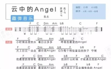 张杰《云中的Angel》_F调尤克里里谱