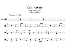 赛车总动员主题曲《Real Gone》鼓谱_架子鼓谱