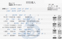 严爵《好的情人》吉他谱_吉他弹唱谱_和弦谱