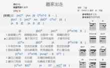 丁当《离家出走》吉他谱_E调吉他弹唱谱_和弦谱