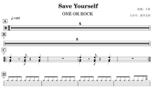 ONE OK ROCK《Save Yourself》鼓谱_架子鼓谱