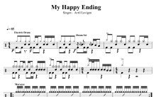 Avril Lavigen《My Happy Ending》鼓谱_架子鼓谱