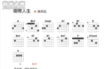 陈奕迅《倒带人生》吉他谱_吉他弹唱谱_和弦谱