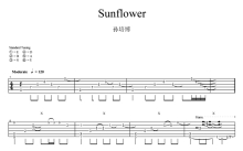 孙培博《Sunflower》吉他谱_C调吉他独奏谱