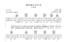 尹昔眠《错把路灯当月光》吉他谱_C调吉他弹唱谱