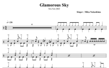 MikaNakashima《Glamorous Sky》鼓谱_架子鼓谱