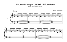 2020年欧洲杯主题曲《We Are the People》钢琴谱