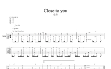 走音《close to you》吉他谱_吉他独奏谱