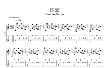 Francisco Torrega《雨滴》吉他谱_吉他独奏谱