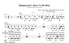 Steppenwolf《Born To Be Wild》鼓谱_架子鼓谱