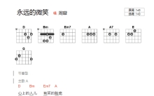 周旋《永远的微笑》吉他谱_D调吉他弹唱谱_和弦谱